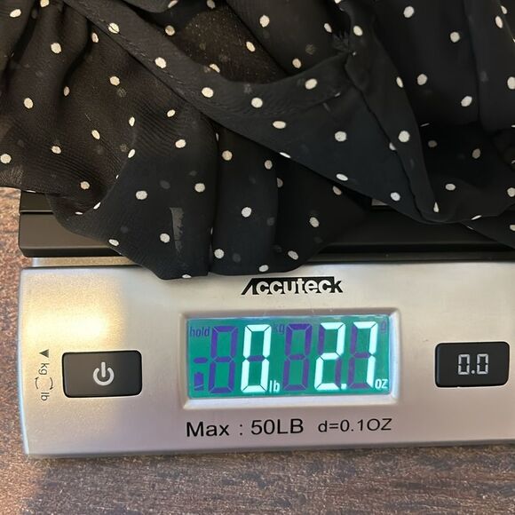 Lily Rose Women's Black & White Polka Dot Crew Neck Long Sleeves Peplum Blouse M - Picture 9 of 9